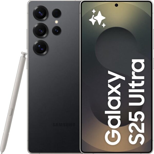 Samsung Galaxy S25 Ultra AI Phone, 512GB Storage, 12GB RAM, Titanium Black, Android Smartphone, 200MP Camera, S Pen, Long Battery Life 1 Year Warranty/Local Version